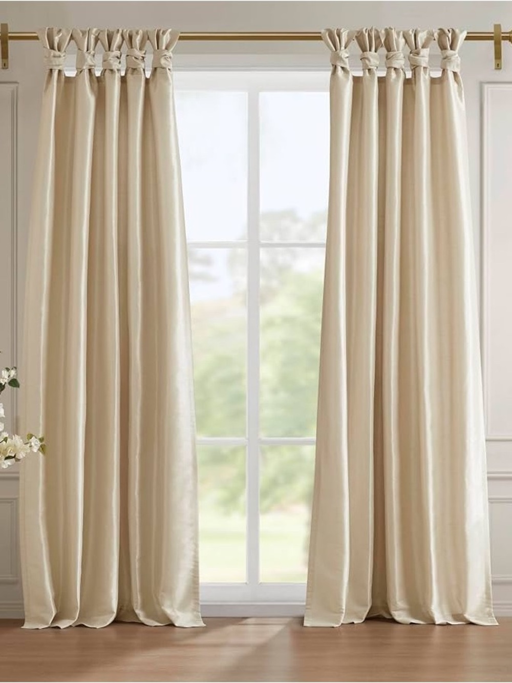 Blackout SINGLE curtain Madison Park Emilia Faux Silk 84” by 50” HAS HOLE